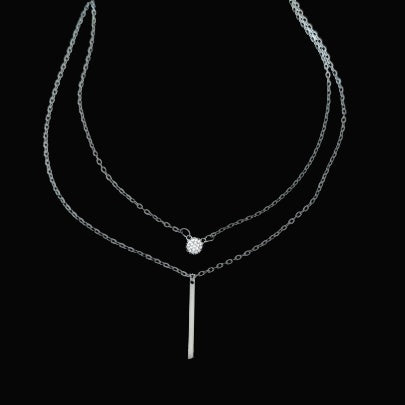 N_Silver Layer Necklace