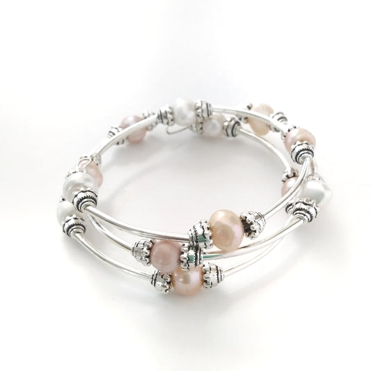 B_Blush Pink and Pearl Bracelet