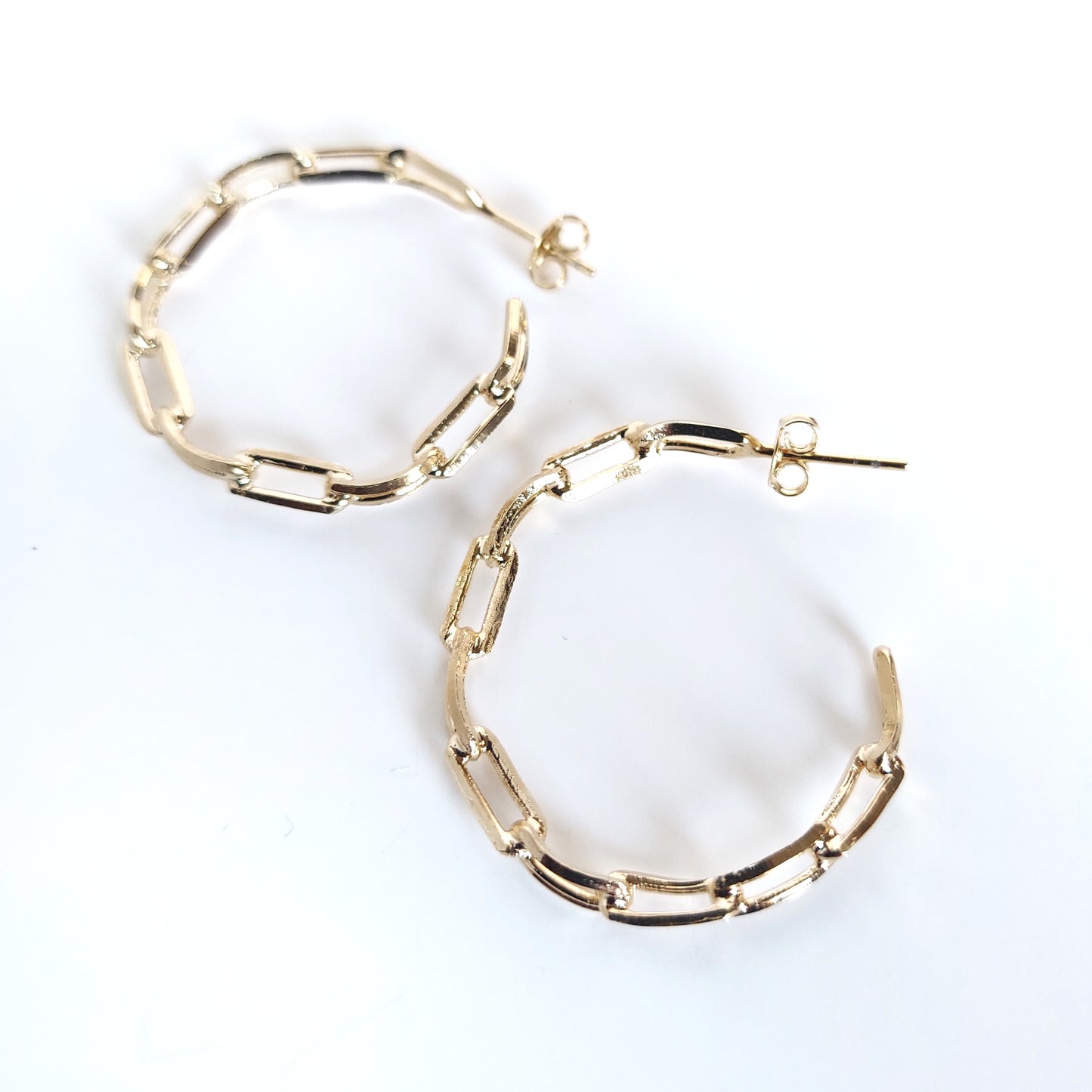 E_Gold Link Hoops