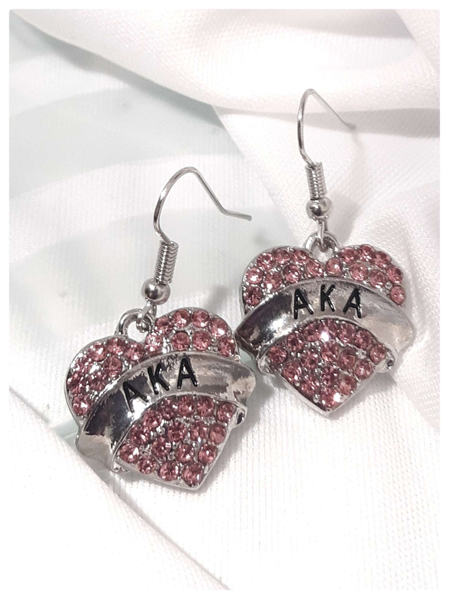 E_Alpha Kappa Alpha Pink Sweetheart Earrings