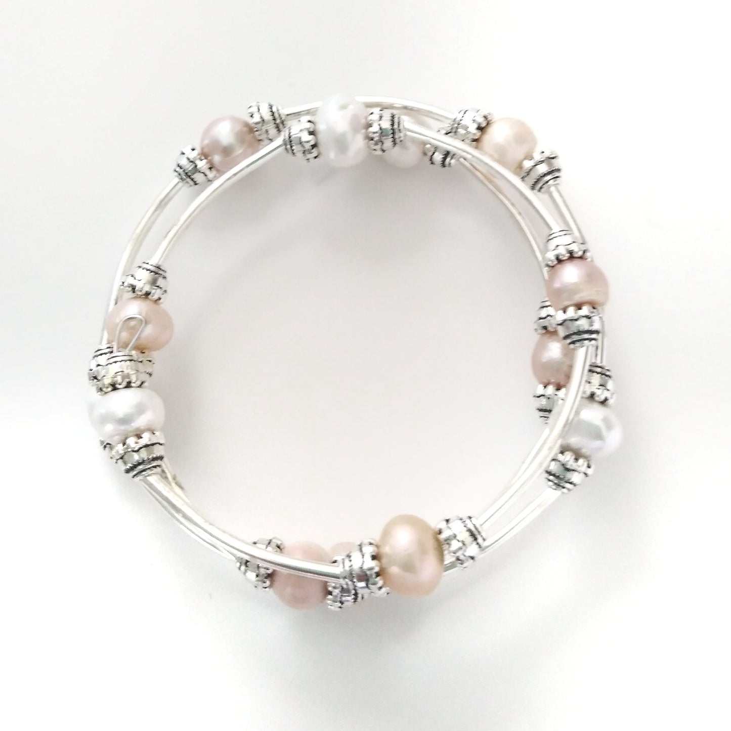 B_Blush Pink and Pearl Bracelet