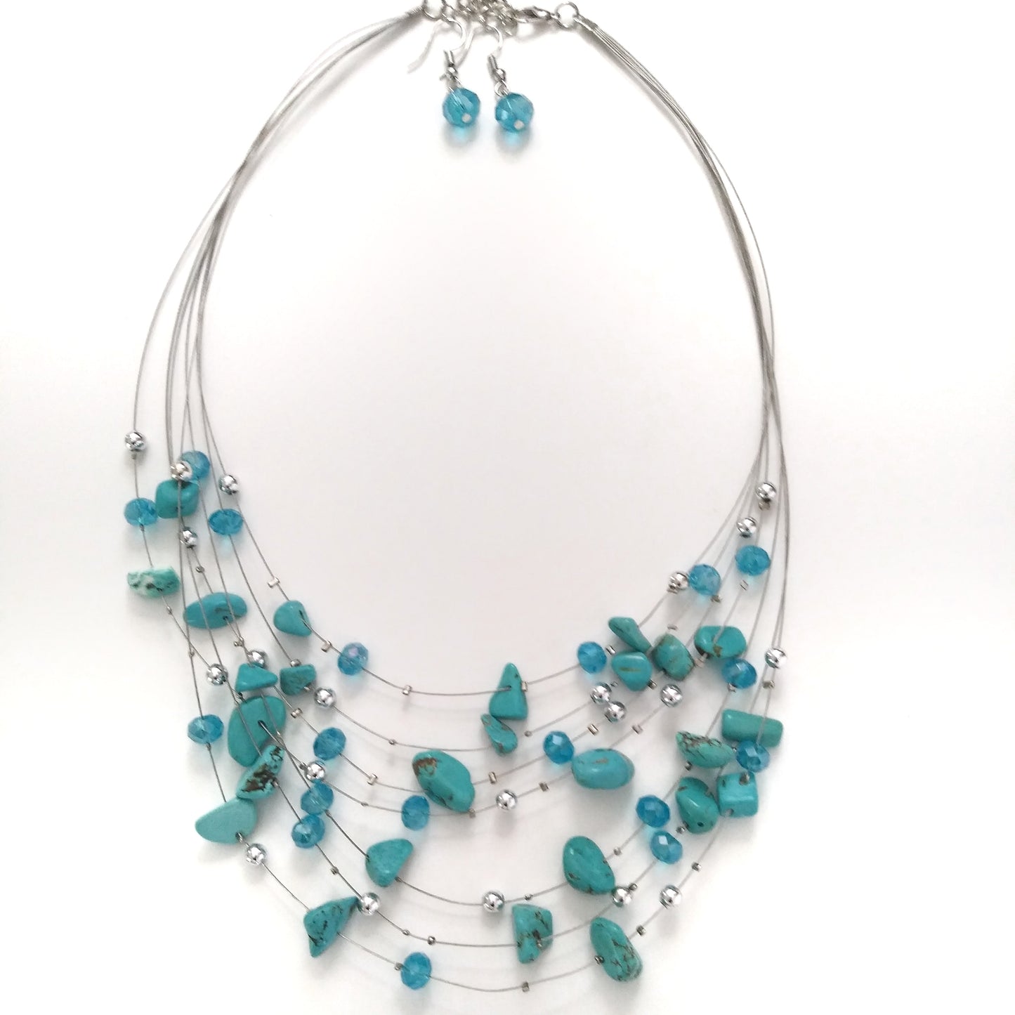 N_Blue Moon Layered Stone Necklace