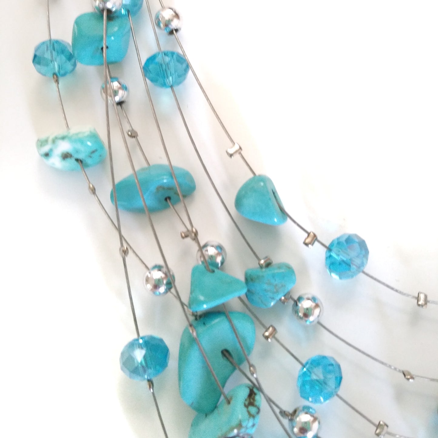 N_Blue Moon Layered Stone Necklace