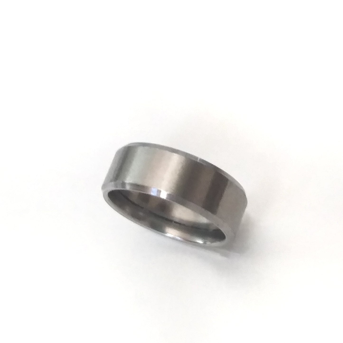 R_Silver Stainless Steel Unisex Wedding Band