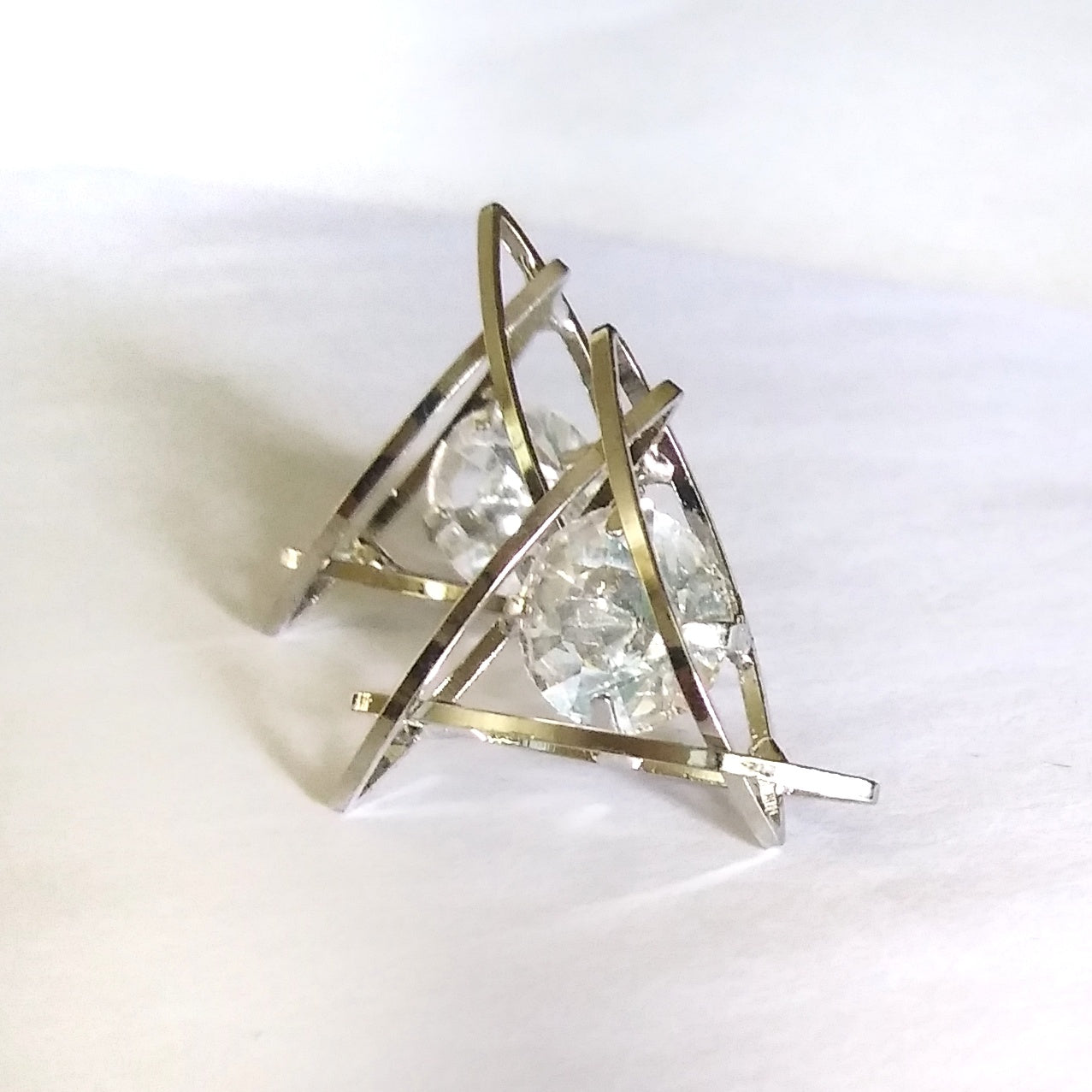 E_Diamond Inspired Silver Studs