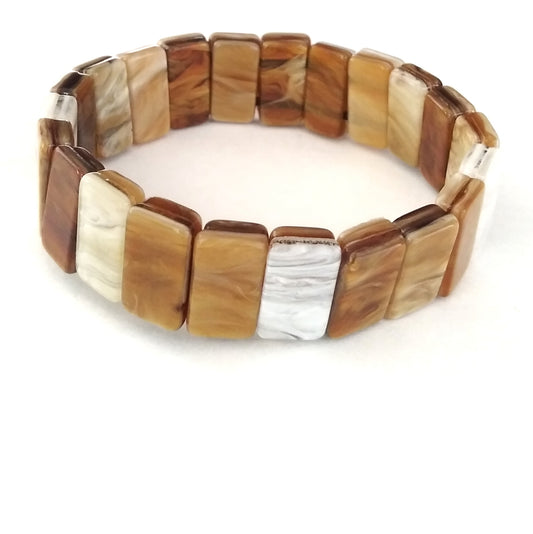 B_Boho Earth-tone Stretch Bracelet