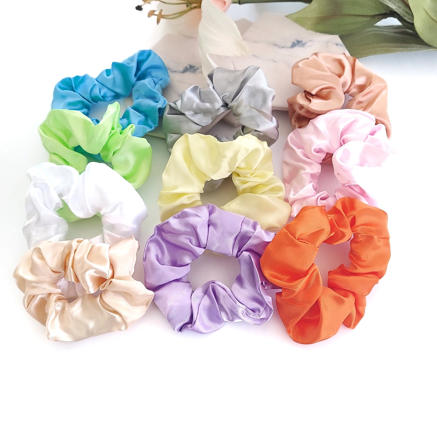 H_LED  Glow Satin Hair Scrunchies