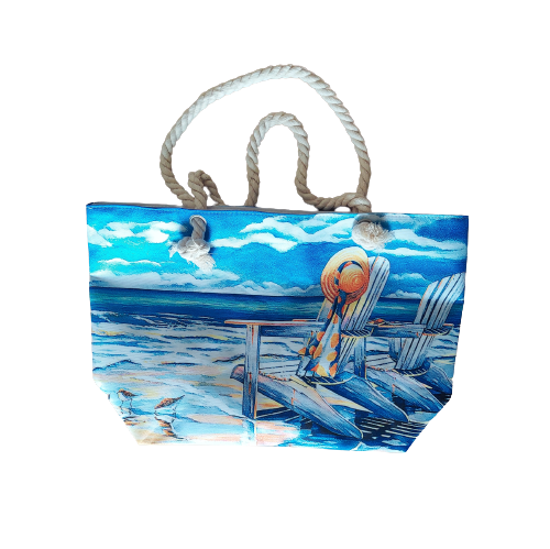 BG_ Extra Large Beach Scene Bag