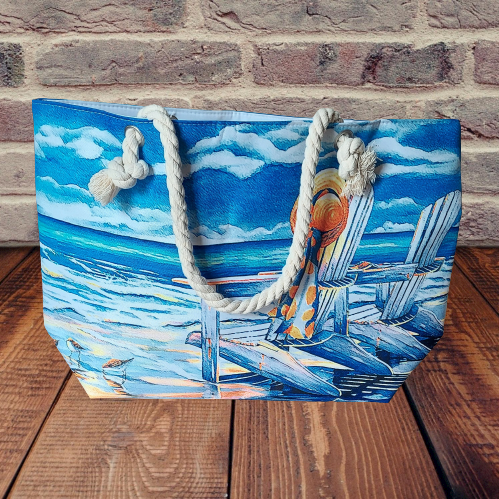 BG_ Extra Large Beach Scene Bag