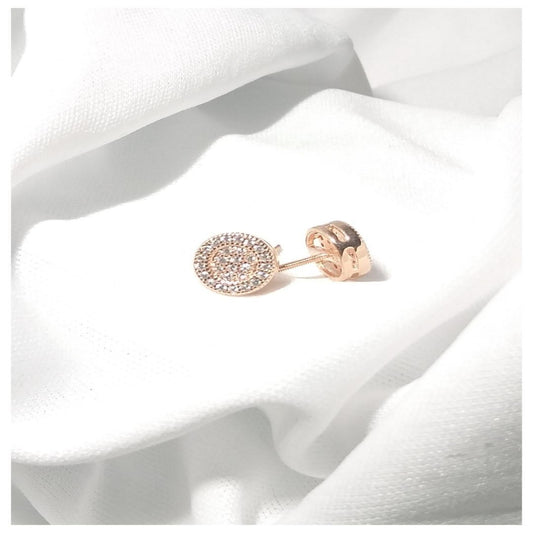 E_Rose Gold Micro Pave Studs