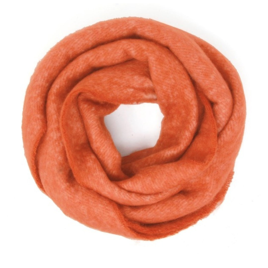 SC_Knit Infinity Scarf Coral