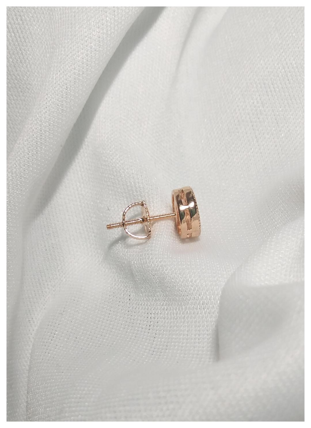 E_Rose Gold Micro Pave Studs